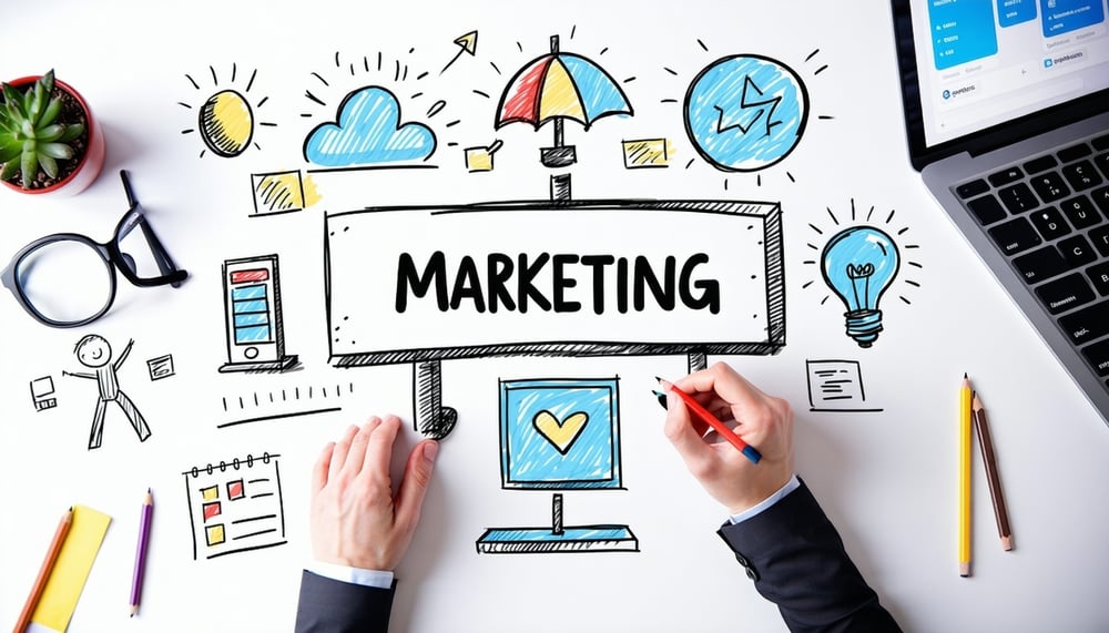 Digital marketing strategy illustration